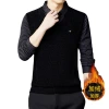 Chenille knitted sweaters for middle-aged and elderly people, men's fleece warm base layer shirts, thickened winter shirts for dads, and grandpa outfits Item Picture